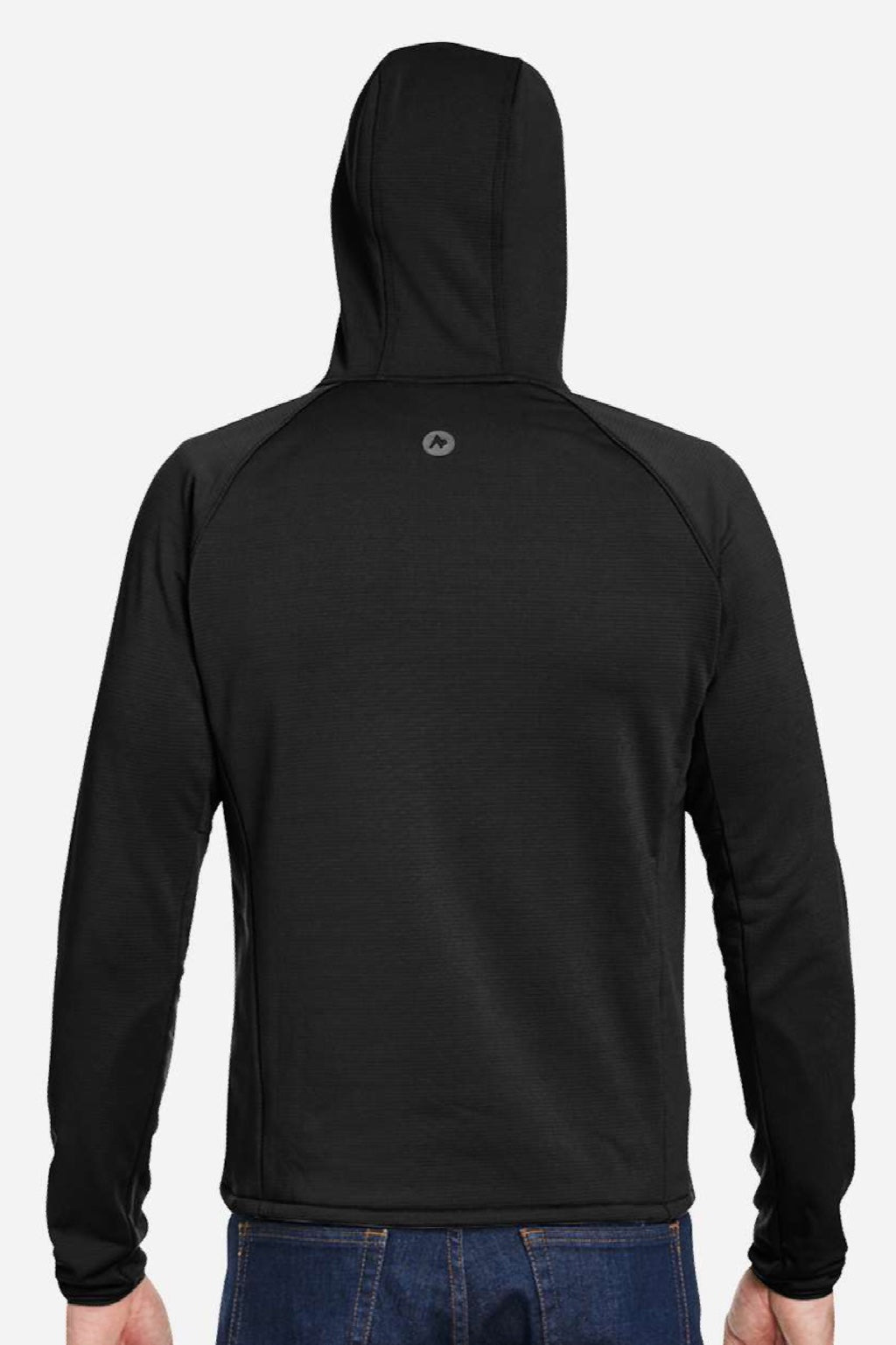 Marmot M15383 Mens Leconte Fleece Full Zip Hooded Jacket Black Model Back