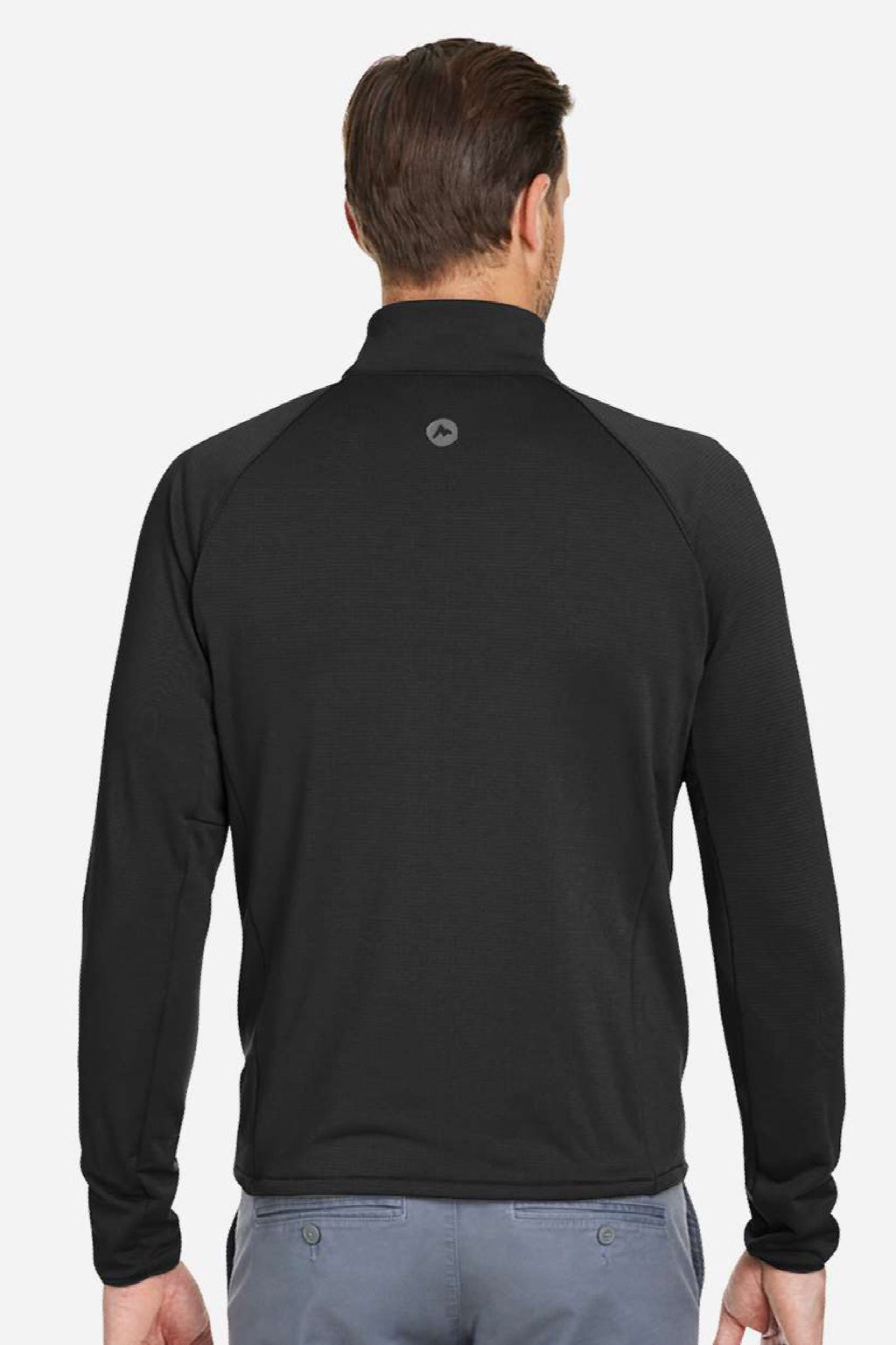 Marmot M15381 Mens Leconte Fleece 1/4 Zip Sweatshirt Black Model Back