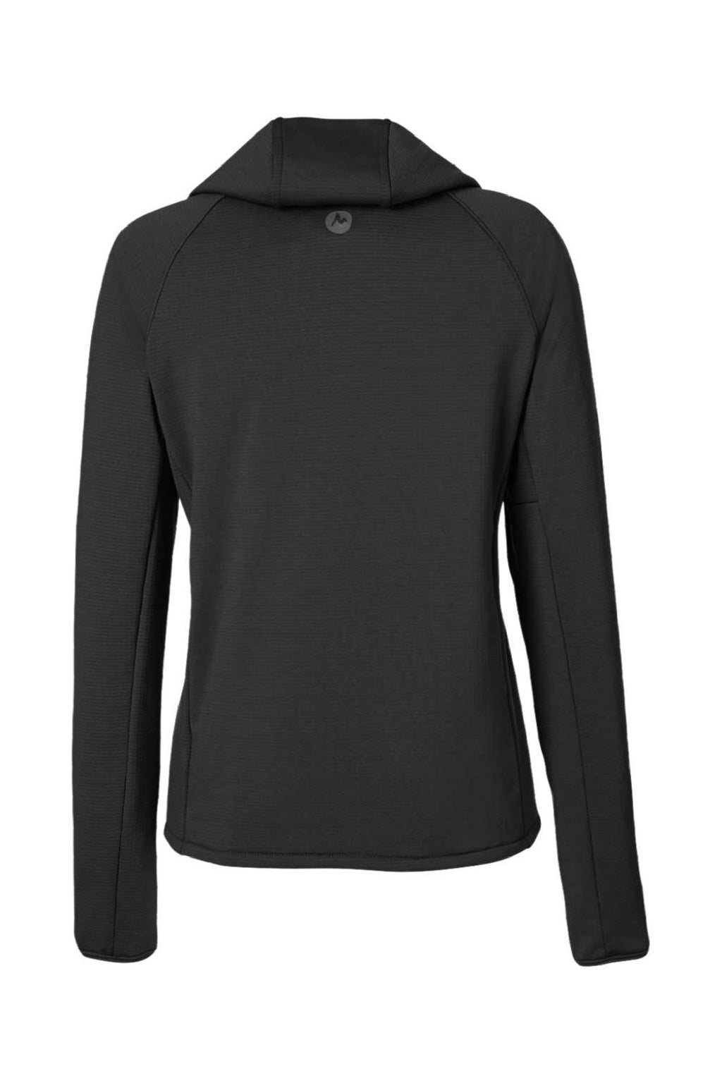 Marmot M15393 Womens Leconte Fleece Full Zip Hooded Jacket Black Flat Back