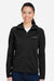 Marmot M15393 Womens Leconte Fleece Full Zip Hooded Jacket Black Model Front