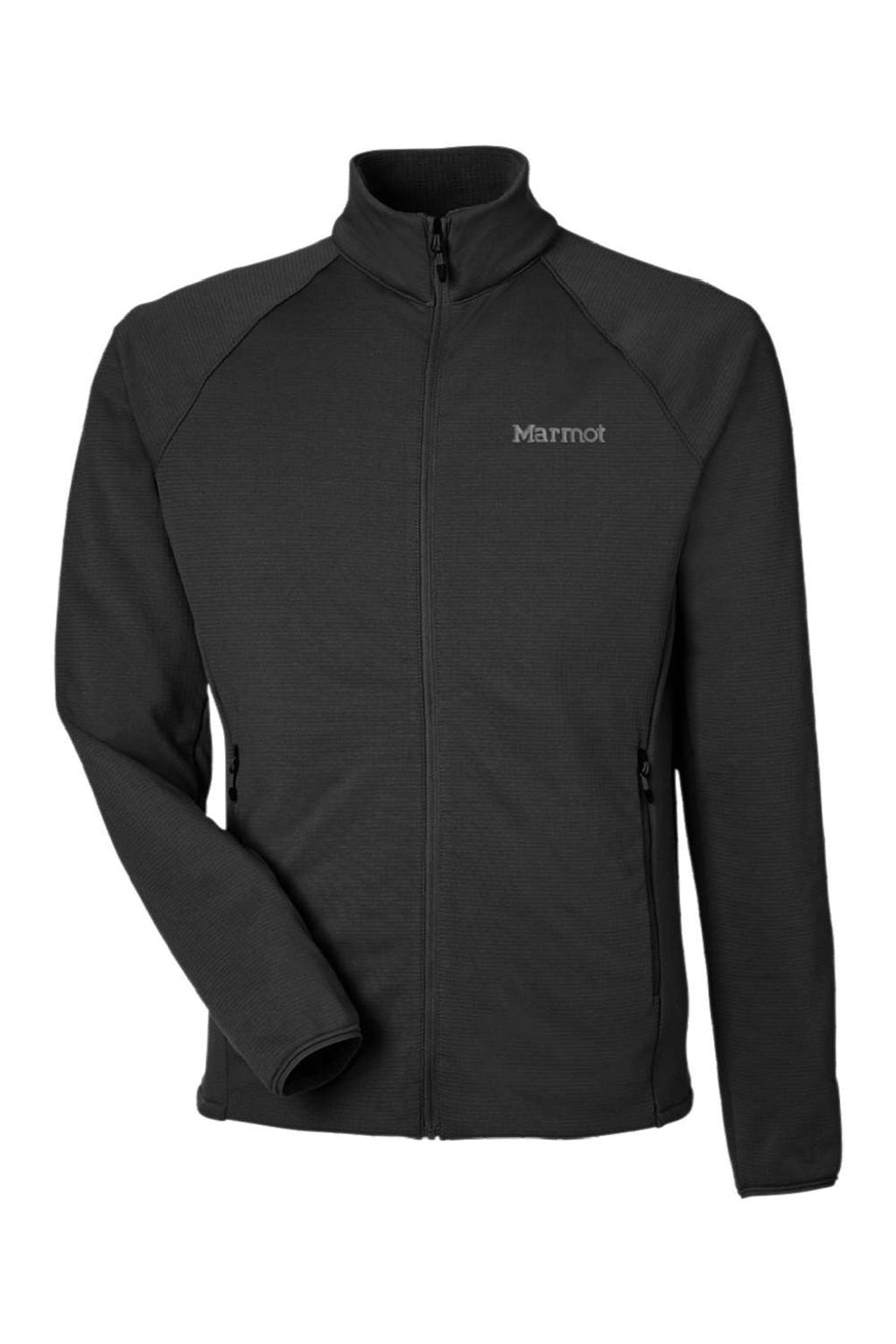 Marmot M15382 Mens Leconte Fleece Full Zip Jacket Black Flat Front