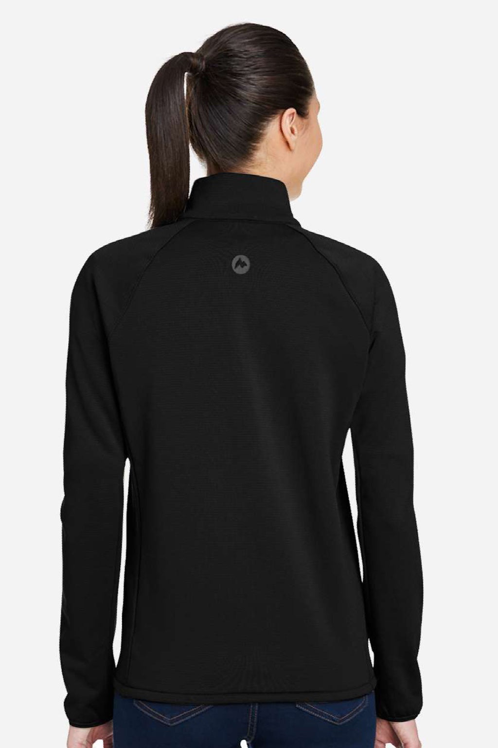 Marmot M15391 Womens Leconte Fleece 1/4 Zip Sweatshirt Black Model Back
