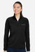 Marmot M15391 Womens Leconte Fleece 1/4 Zip Sweatshirt Black Model Front