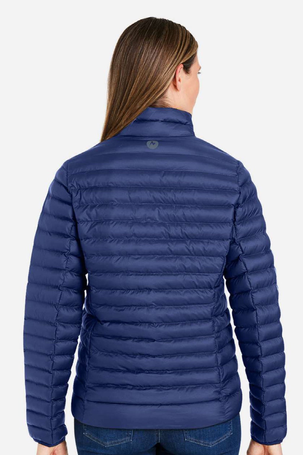 Marmot M15870 Womens Echo Featherless Full Zip Jacket Arctic Navy Blue Model Back