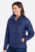 Marmot M15870 Womens Echo Featherless Full Zip Jacket Arctic Navy Blue Model Side