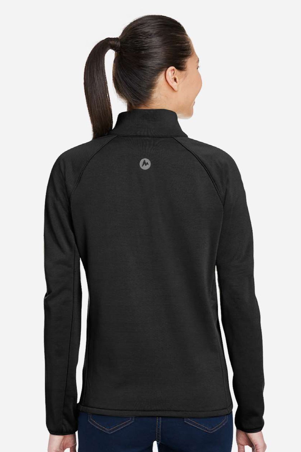 Marmot M15392 Womens Leconte Fleece Full Zip Jacket Black Model Back