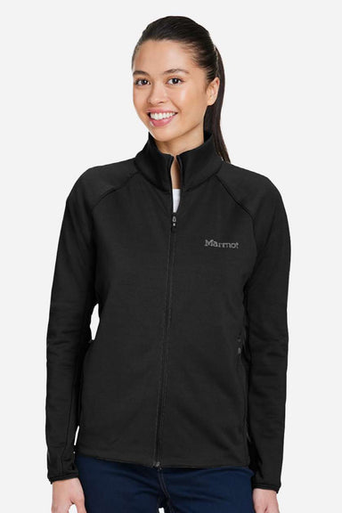 Marmot M15392 Womens Leconte Fleece Full Zip Jacket Black Model Front