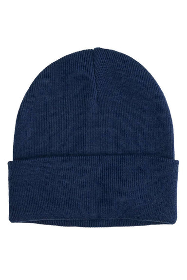 Econscious Hats ec7045 Mens Base Camp Beanie Azure Blue Flat Front