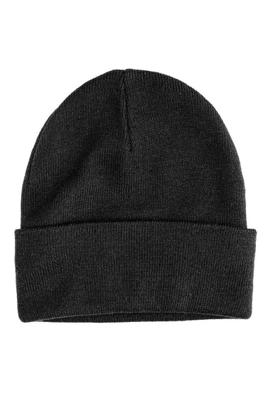 Econscious Hats ec7045 Mens Base Camp Beanie Black Flat Front