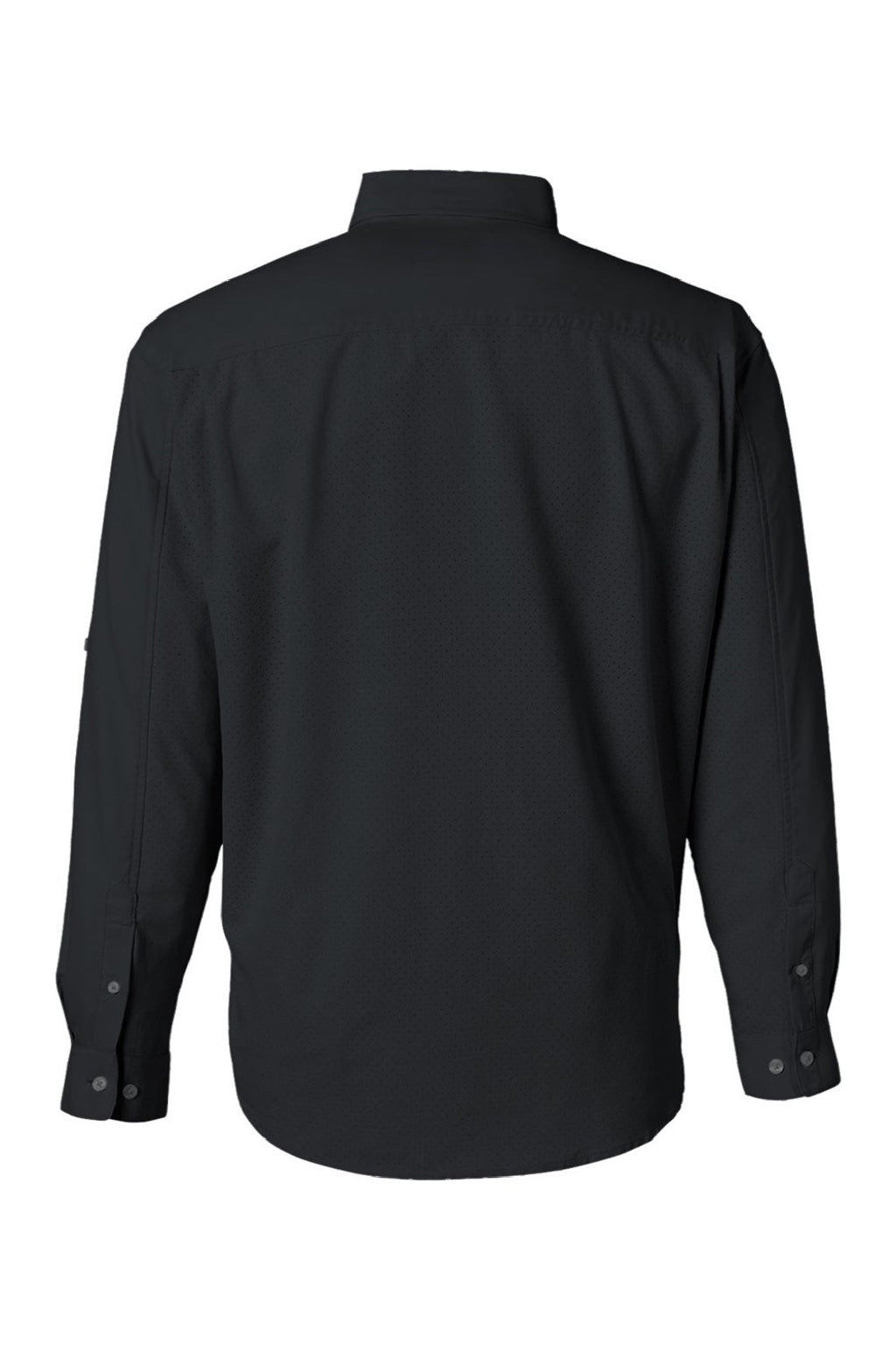 Huk H150172 Mens Tide Point Long Sleeve Button Down Shirt Black Flat Back