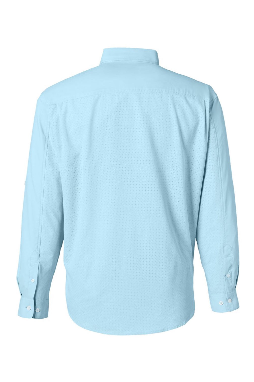 Huk H150172 Mens Tide Point Long Sleeve Button Down Shirt Crystal Blue Flat Back