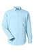 Huk H150172 Mens Tide Point Long Sleeve Button Down Shirt Crystal Blue Flat Front