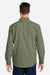 Huk H150172 Mens Tide Point Long Sleeve Button Down Shirt Moss Green Model Back