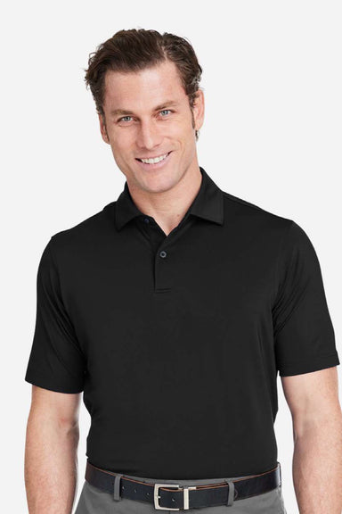 Fairway & Greene F31534 Mens USA Made Tournament Solid Tech Short Sleeve Polo Shirt Black Model Front