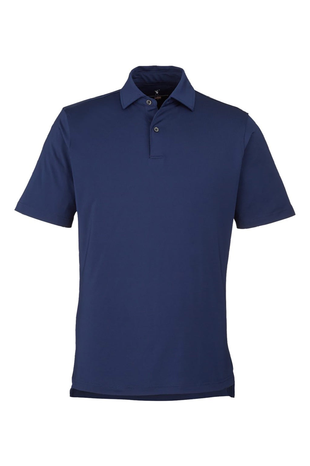 Fairway & Greene F31534 Mens USA Made Tournament Solid Tech Short Sleeve Polo Shirt Marine Blue Flat Front