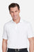 Fairway & Greene F31534 Mens USA Made Tournament Solid Tech Short Sleeve Polo Shirt White Model Front