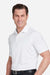 Fairway & Greene F31534 Mens USA Made Tournament Solid Tech Short Sleeve Polo Shirt White Model Side