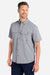 Huk H150183 Mens Creekbed Short Sleeve Button Down Shirt Night Owl Grey Model Side