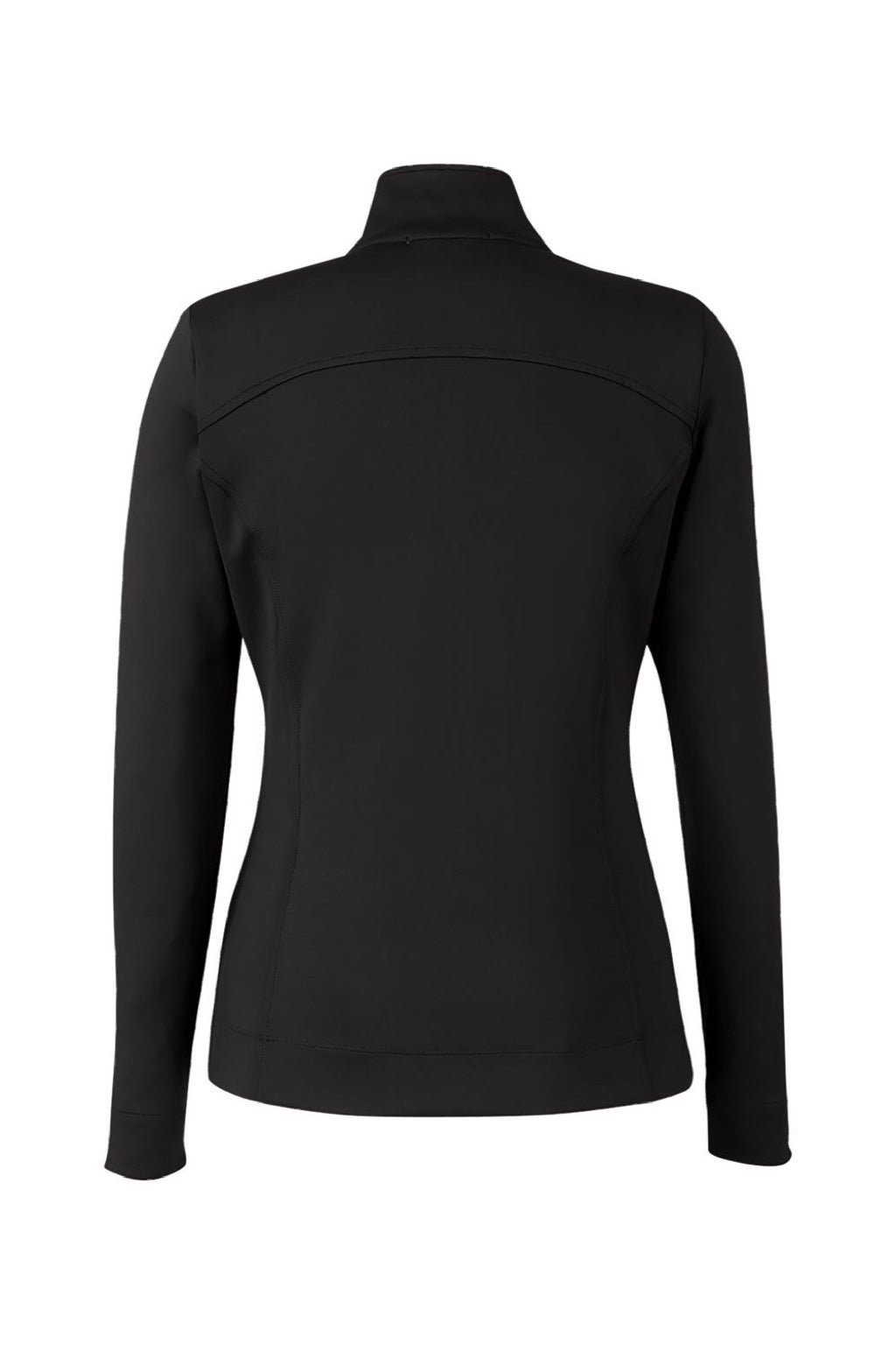 Fairway & Greene F12250 Womens Wells 1/4 Zip Tech Sweatshirt Black/White Flat Back