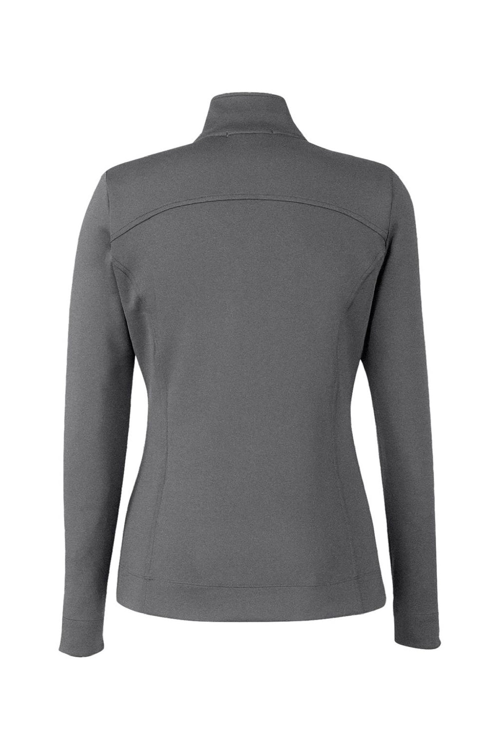 Fairway & Greene F12250 Womens Wells 1/4 Zip Tech Sweatshirt Heather Dark Shadow Grey Flat Back