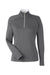 Fairway & Greene F12250 Womens Wells 1/4 Zip Tech Sweatshirt Heather Dark Shadow Grey Flat Front