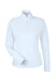 Fairway & Greene F12250 Womens Wells 1/4 Zip Tech Sweatshirt Dream Blue/White Flat Front