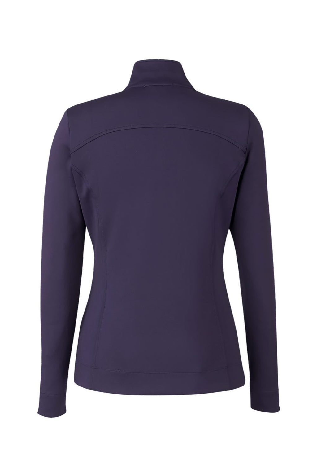 Fairway & Greene F12250 Womens Wells 1/4 Zip Tech Sweatshirt Eclipse Blue/White Flat Back