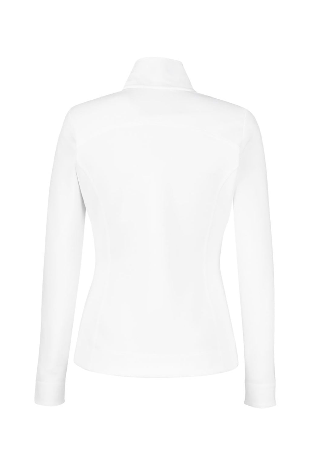 Fairway & Greene F12250 Womens Wells 1/4 Zip Tech Sweatshirt White/Eclipse Blue Flat Back