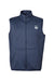 Huk H130099 Mens Cold Front Full Zip Vest Heather Naval Academy Blue Flat Front