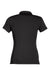 Fairway & Greene M32232 Womens Claire Tech Short Sleeve Polo Shirt Black Flat Back
