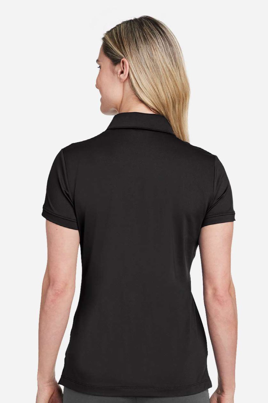 Fairway & Greene M32232 Womens Claire Tech Short Sleeve Polo Shirt Black Model Back