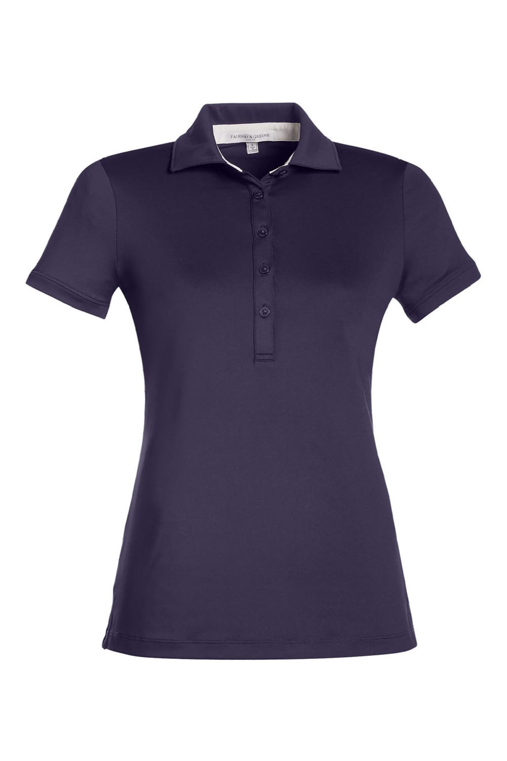 Fairway & Greene M32232 Womens Claire Tech Short Sleeve Polo Shirt Eclipse Blue Flat Front