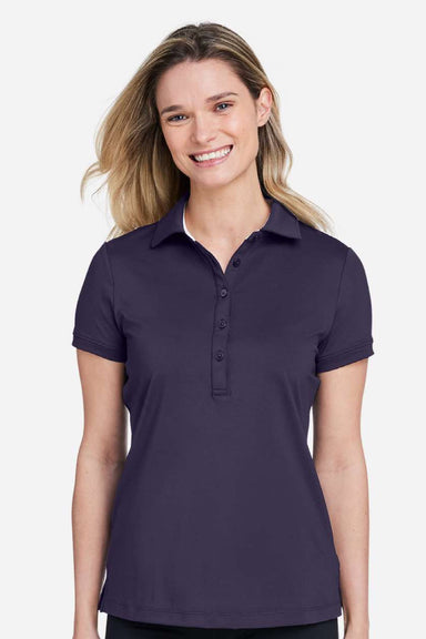 Fairway & Greene M32232 Womens Claire Tech Short Sleeve Polo Shirt Eclipse Blue Model Front