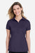 Fairway & Greene M32232 Womens Claire Tech Short Sleeve Polo Shirt Eclipse Blue Model Front