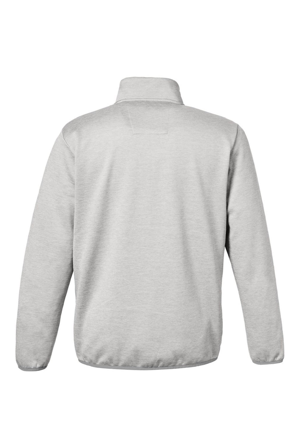 Huk H130098 Mens Cold Front 1/4 Zip Sweatshirt w/ Pockets Heather Harbor Mist Grey Flat Back