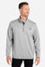 Huk H130098 Mens Cold Front 1/4 Zip Sweatshirt w/ Pockets Heather Harbor Mist Grey Model Front