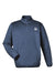 Huk H130098 Mens Cold Front 1/4 Zip Sweatshirt w/ Pockets Heather Naval Academy Blue Flat Front