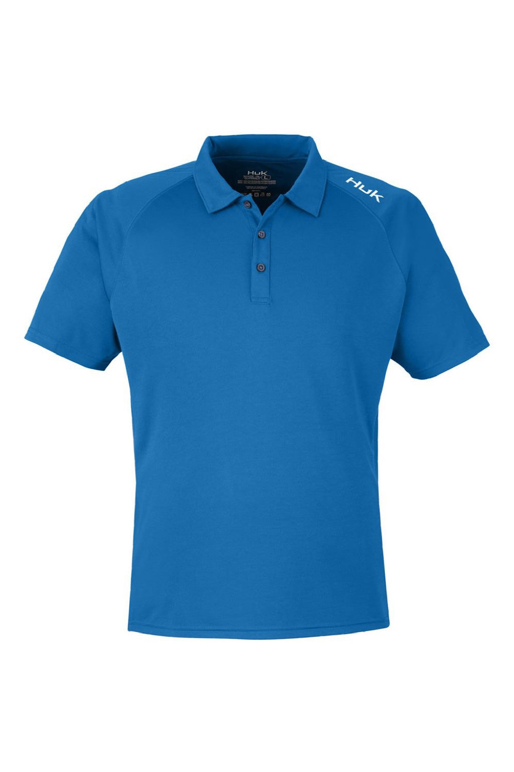 Huk H12L005 Mens LoPro Performance Short Sleeve Polo Shirt Set Sail Blue Flat Front