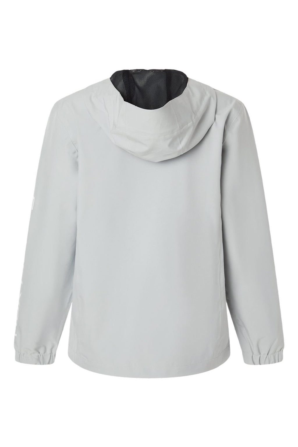 Huk H640027 Womens Storm Full Zip Hooded Rain Jacket Harbor Mist Grey Flat Back