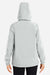 Huk H640027 Womens Storm Full Zip Hooded Rain Jacket Harbor Mist Grey Model Back