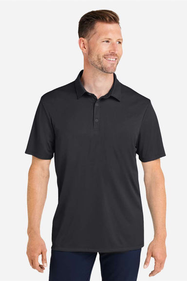 Huk H120558 Mens Pursuit Performance Short Sleeve Polo Shirt Black Model Front