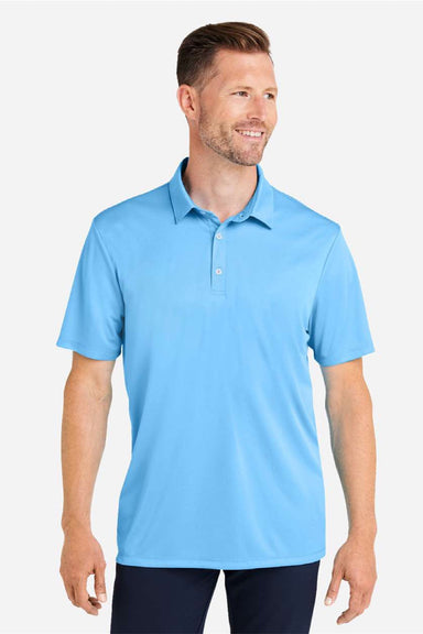 Huk H120558 Mens Pursuit Performance Short Sleeve Polo Shirt Marolina Blue Model Front