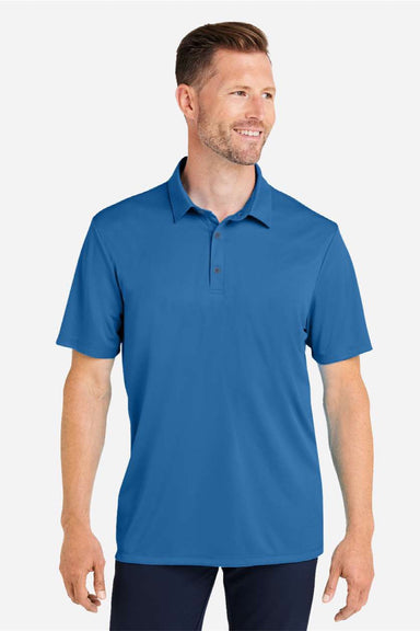 Huk H120558 Mens Pursuit Performance Short Sleeve Polo Shirt Set Sail Blue Model Front