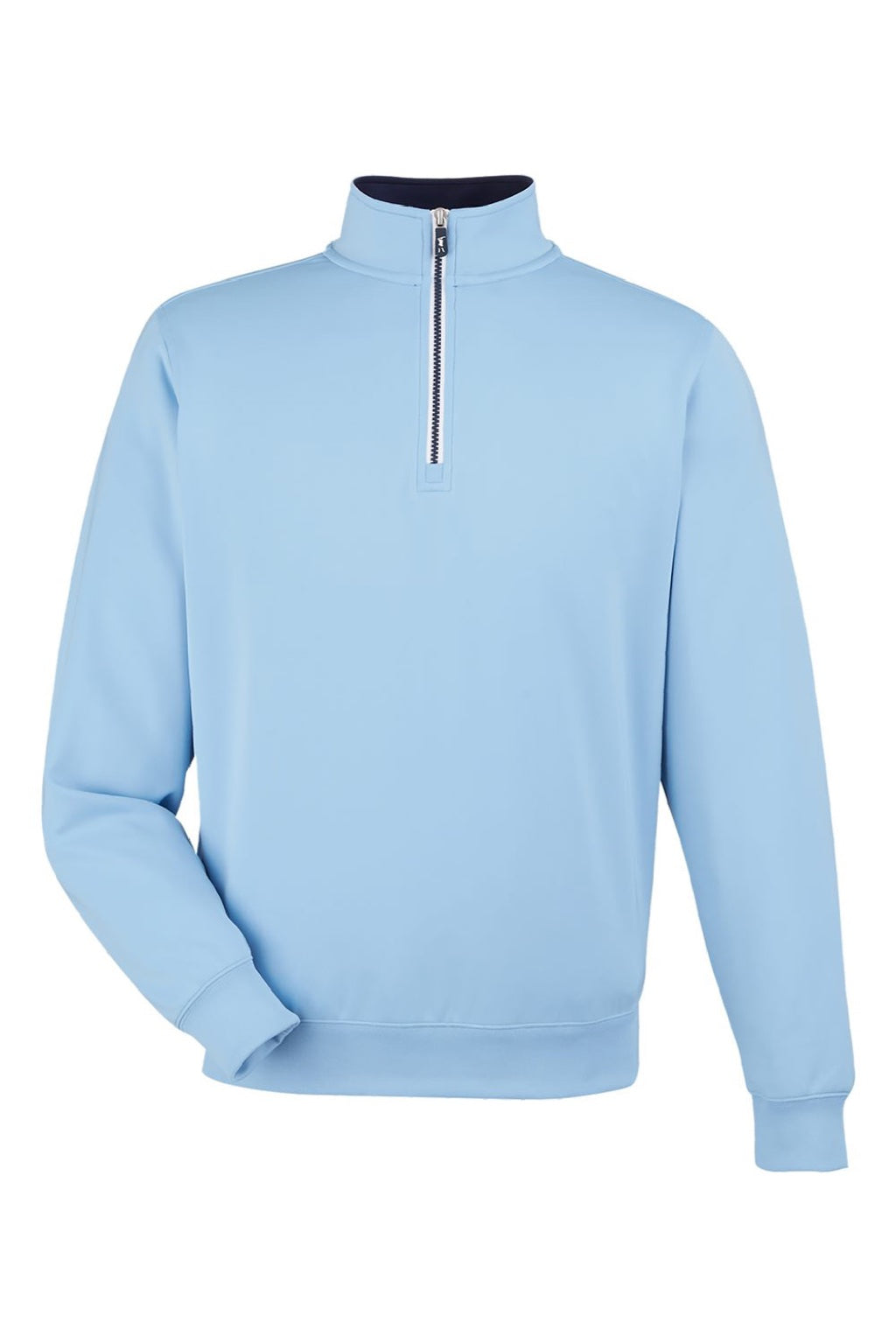 Fairway & Greene C11512 Mens Caves 1/4 Zip Tech Sweatshirt Bluff Blue Flat Front