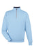 Fairway & Greene C11512 Mens Caves 1/4 Zip Tech Sweatshirt Bluff Blue Flat Front