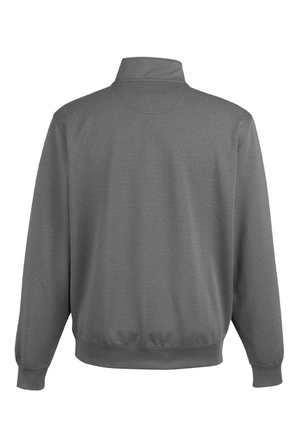 Fairway & Greene C11512 Mens Caves 1/4 Zip Tech Sweatshirt Heather Dark Shadow Grey Flat Back