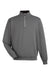 Fairway & Greene C11512 Mens Caves 1/4 Zip Tech Sweatshirt Heather Dark Shadow Grey Flat Front