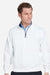 Fairway & Greene C11512 Mens Caves 1/4 Zip Tech Sweatshirt White Model Front