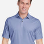 Fairway & Greene Mens USA Made Mini Stripe Tech UPF 50+ Short Sleeve Polo Shirt - Marine Blue - New