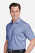 Fairway & Greene I11526 Mens USA Made Mini Stripe Tech Short Sleeve Polo Shirt Marine Blue Model Side